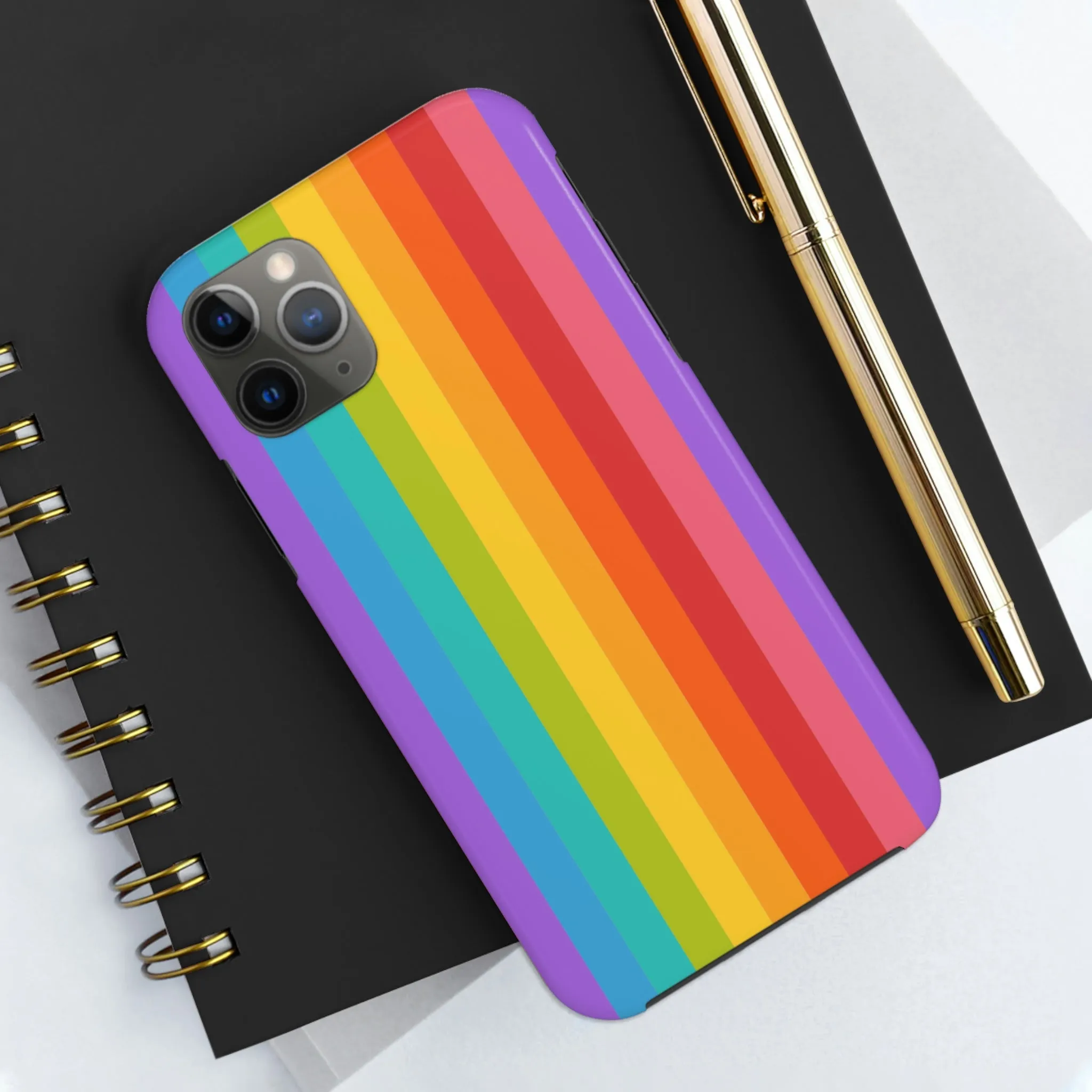 Rainbow iPhone 14 13 Pro Max Tough Case Mate, Colorful Cute Pride Aesthetic Iphone 12 11 Mini Se  X Xr Xs 8 Plus 7 6 Phone Cover Gift