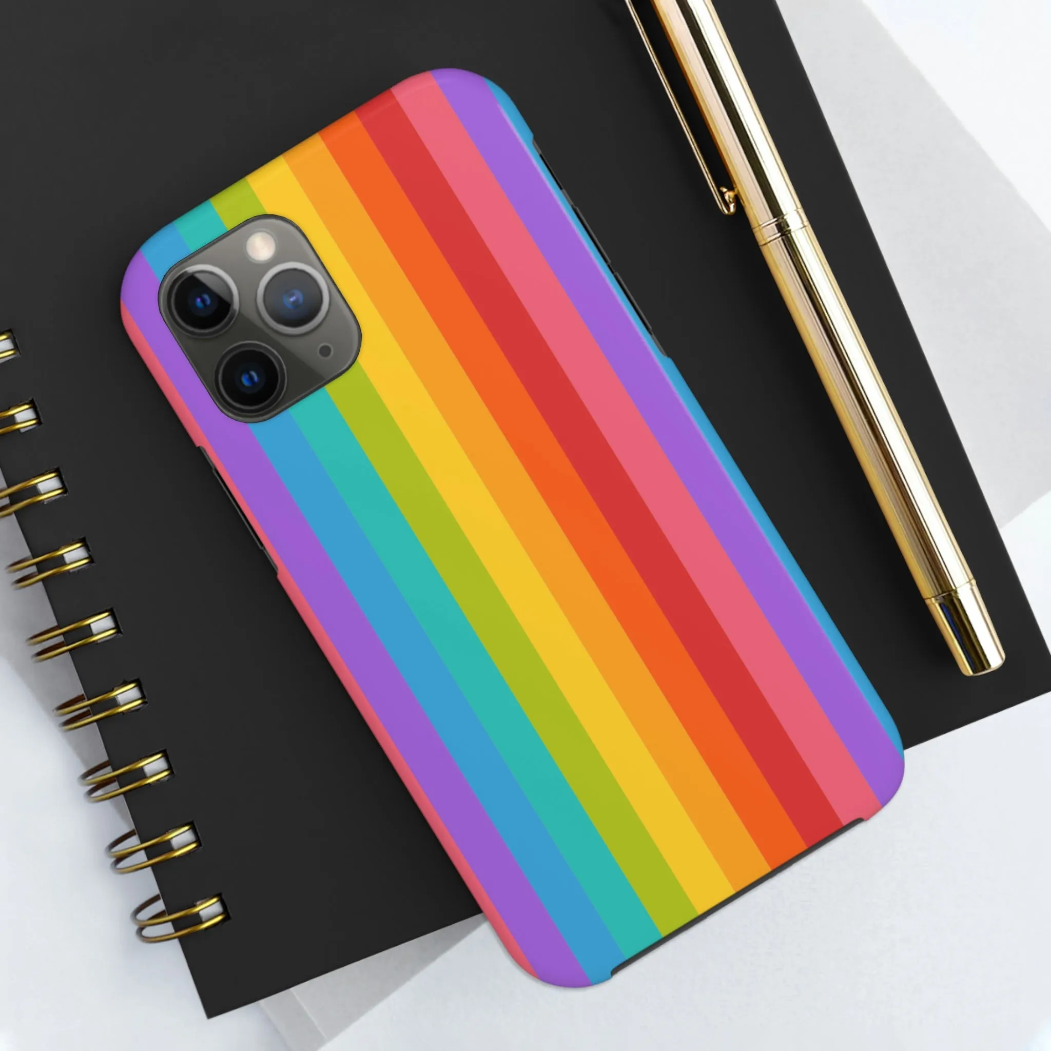 Rainbow iPhone 14 13 Pro Max Tough Case Mate, Colorful Cute Pride Aesthetic Iphone 12 11 Mini Se  X Xr Xs 8 Plus 7 6 Phone Cover Gift