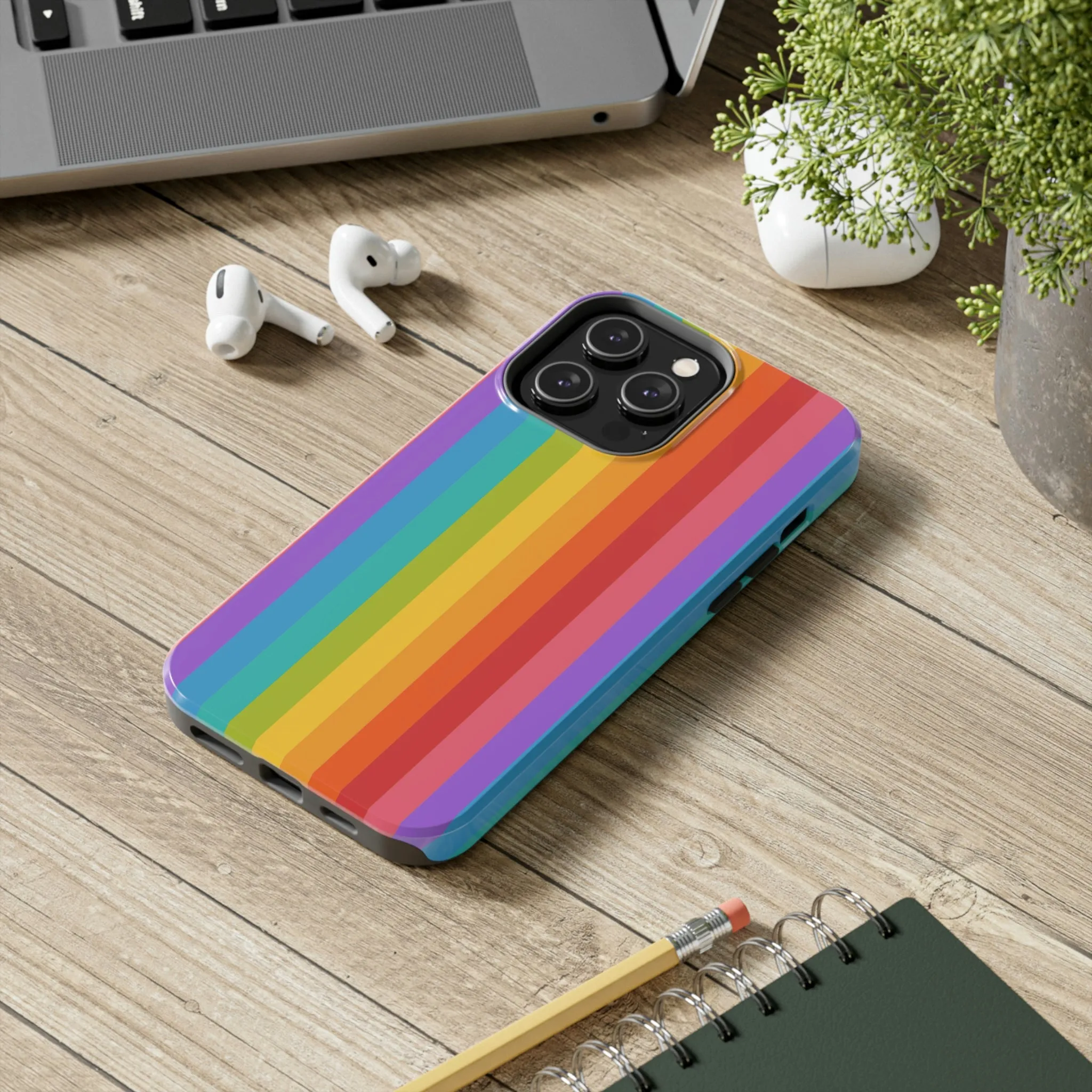 Rainbow iPhone 14 13 Pro Max Tough Case Mate, Colorful Cute Pride Aesthetic Iphone 12 11 Mini Se  X Xr Xs 8 Plus 7 6 Phone Cover Gift