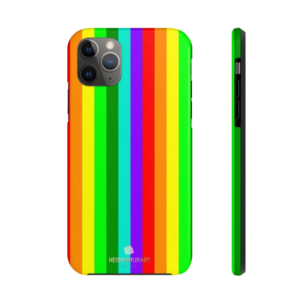 Rainbow Stripe Gay Pride iPhone Case, Case Mate Tough Samsung Galaxy Phone Cases