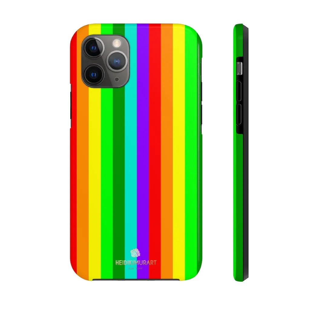 Rainbow Stripe Gay Pride iPhone Case, Case Mate Tough Samsung Galaxy Phone Cases