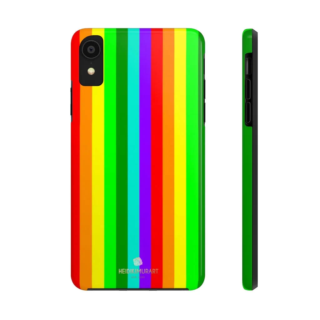 Rainbow Stripe Gay Pride iPhone Case, Case Mate Tough Samsung Galaxy Phone Cases