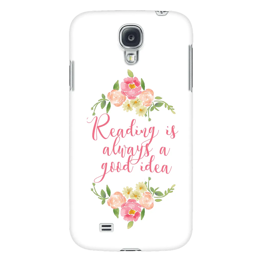 Reading floral phone case white