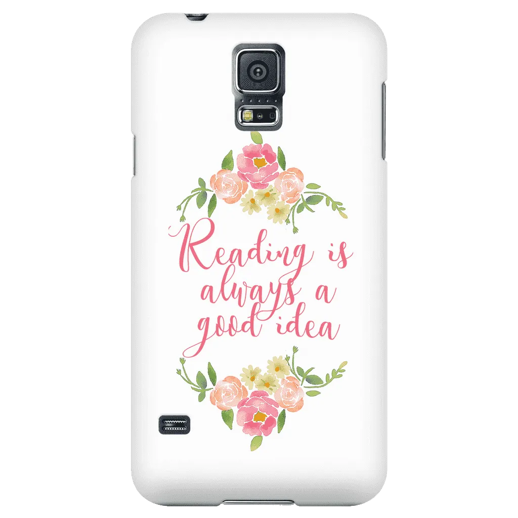 Reading floral phone case white