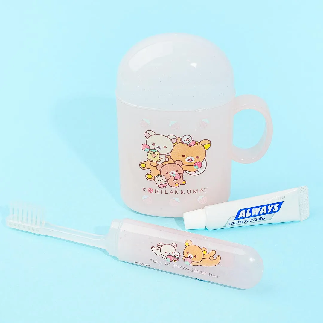 Rilakkuma Full of Strawberry Day Toothbrush Set