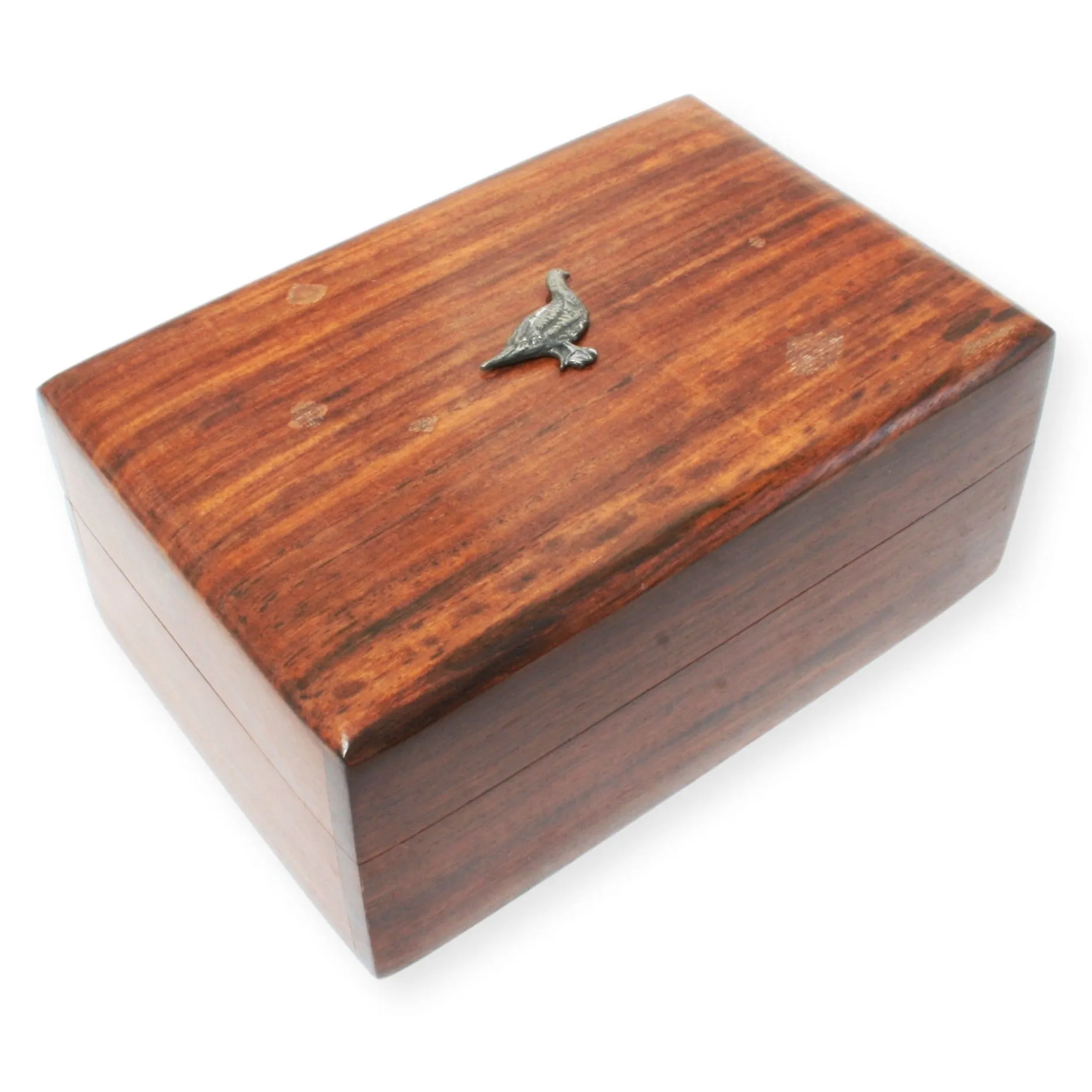 Rosewood Jewellery Storage Box With Country Motifs