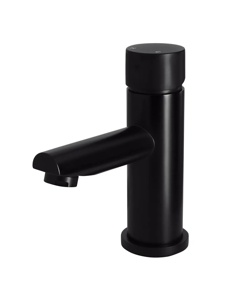 Round Pinless Basin Mixer - Matte Black