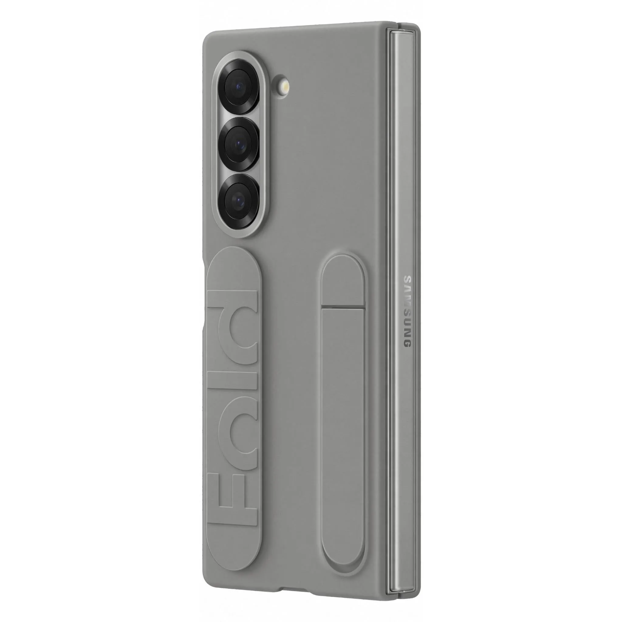 Samsung Silicone Stand Case with Grip for Galaxy Z Fold6 (Grey)