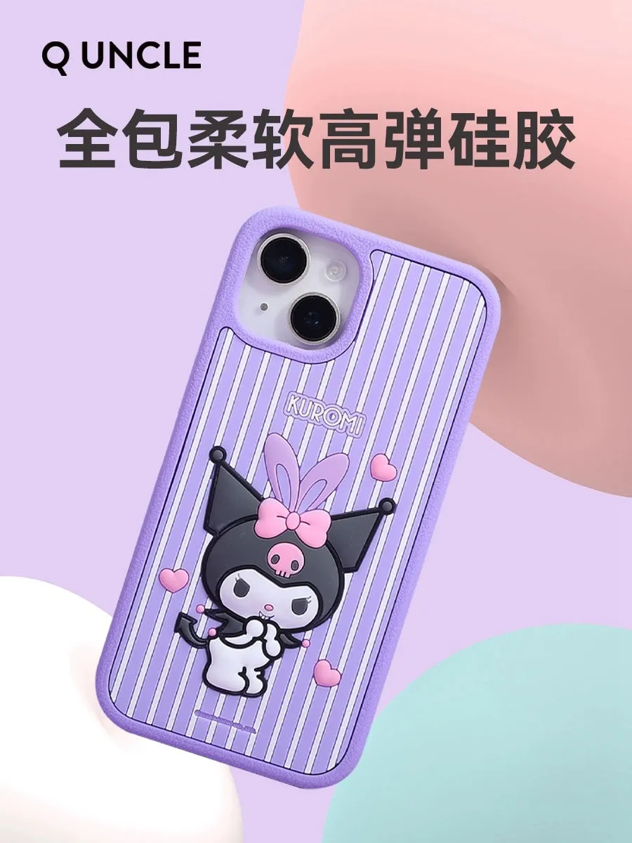 Sanrio Silicone Full Protect Phone Case | Hello Kitty My Melody Kuromi Cinnamoroll - iPhone Case 13 14 15 Pro Promax