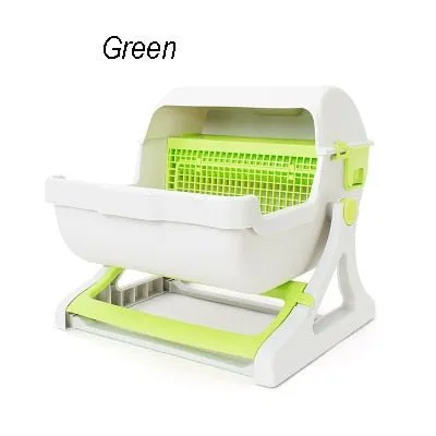 Semi-Automatic Cat Litter Box - Hassle-Free Cleaning for Happy Cats!