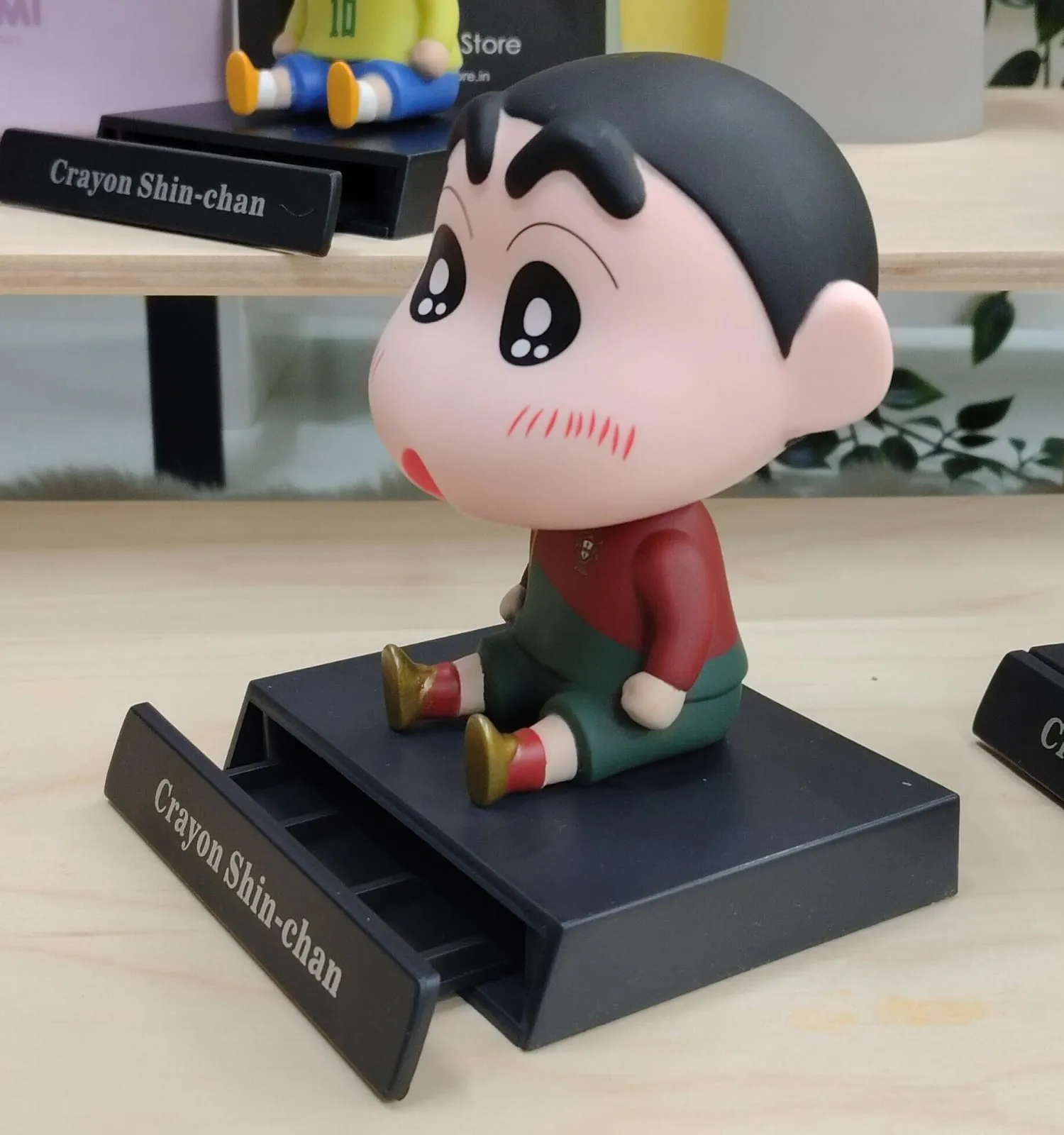 Shinchan Football Players Cosplay Version Bobblehead With Phonestand (Select From Drop Down)