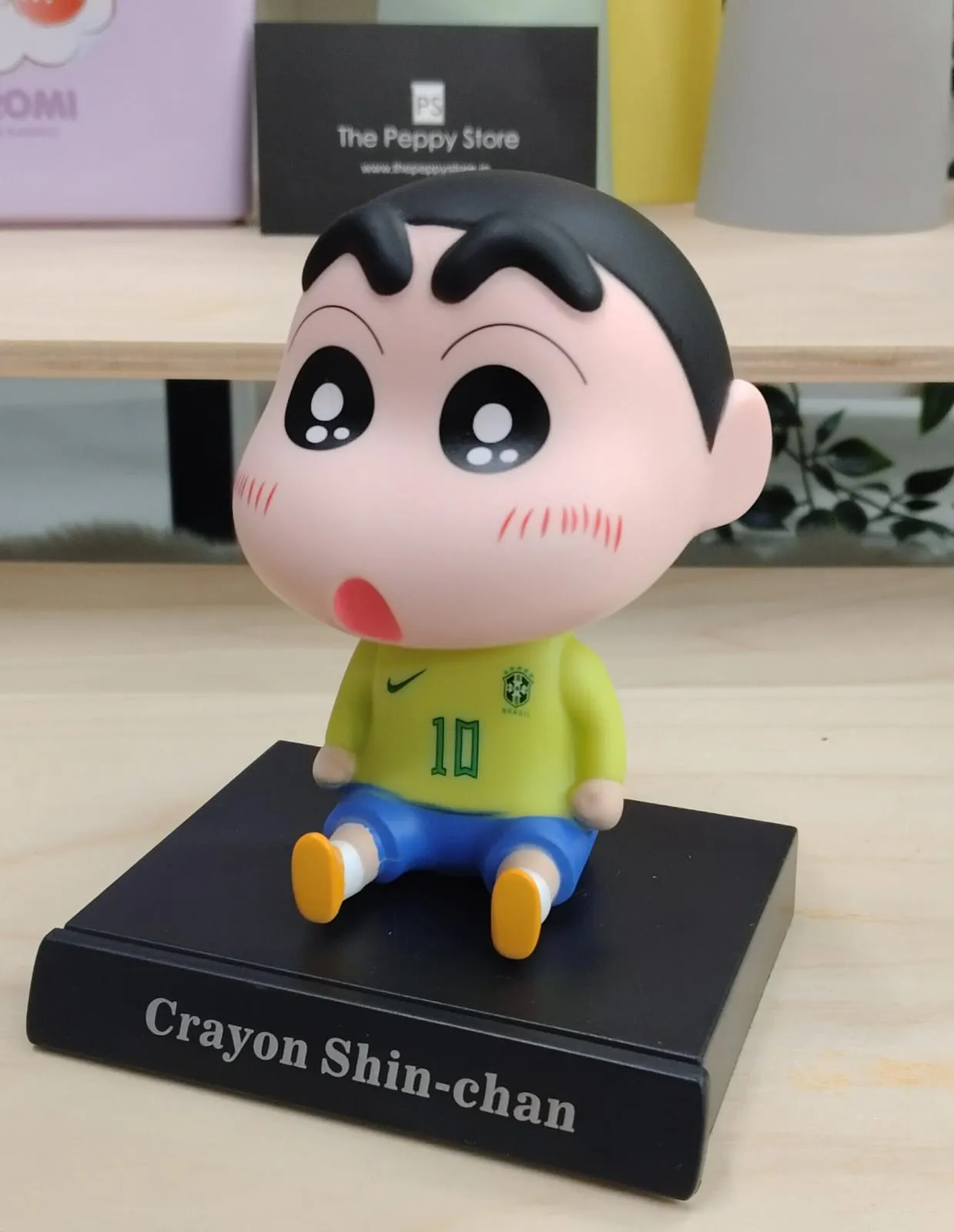 Shinchan Football Players Cosplay Version Bobblehead With Phonestand (Select From Drop Down)