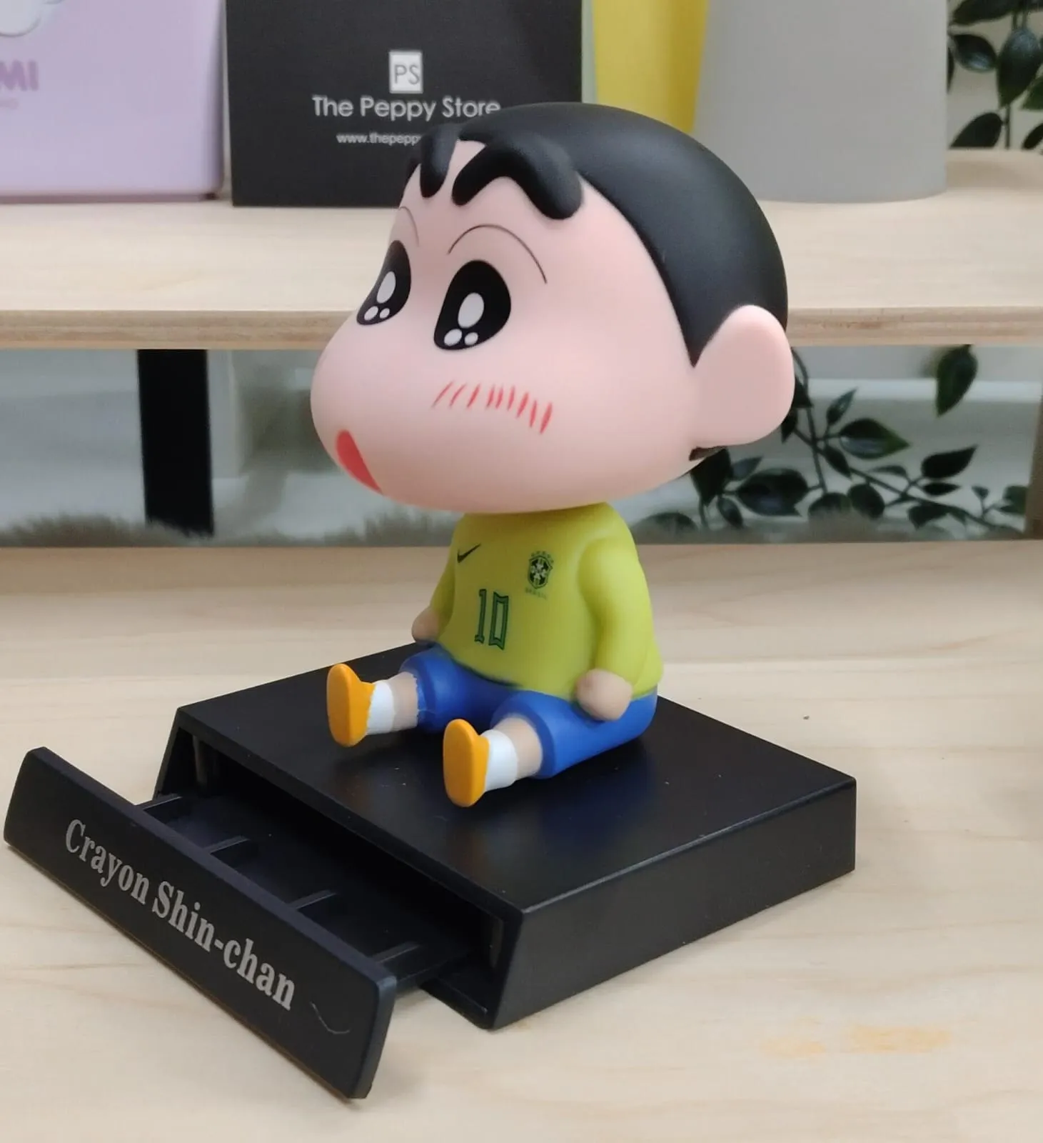 Shinchan Football Players Cosplay Version Bobblehead With Phonestand (Select From Drop Down)