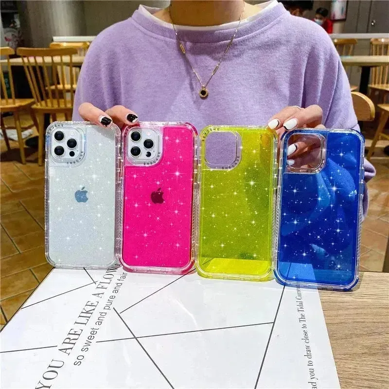 Shining Glitter Shockproof Case (For iPhones)