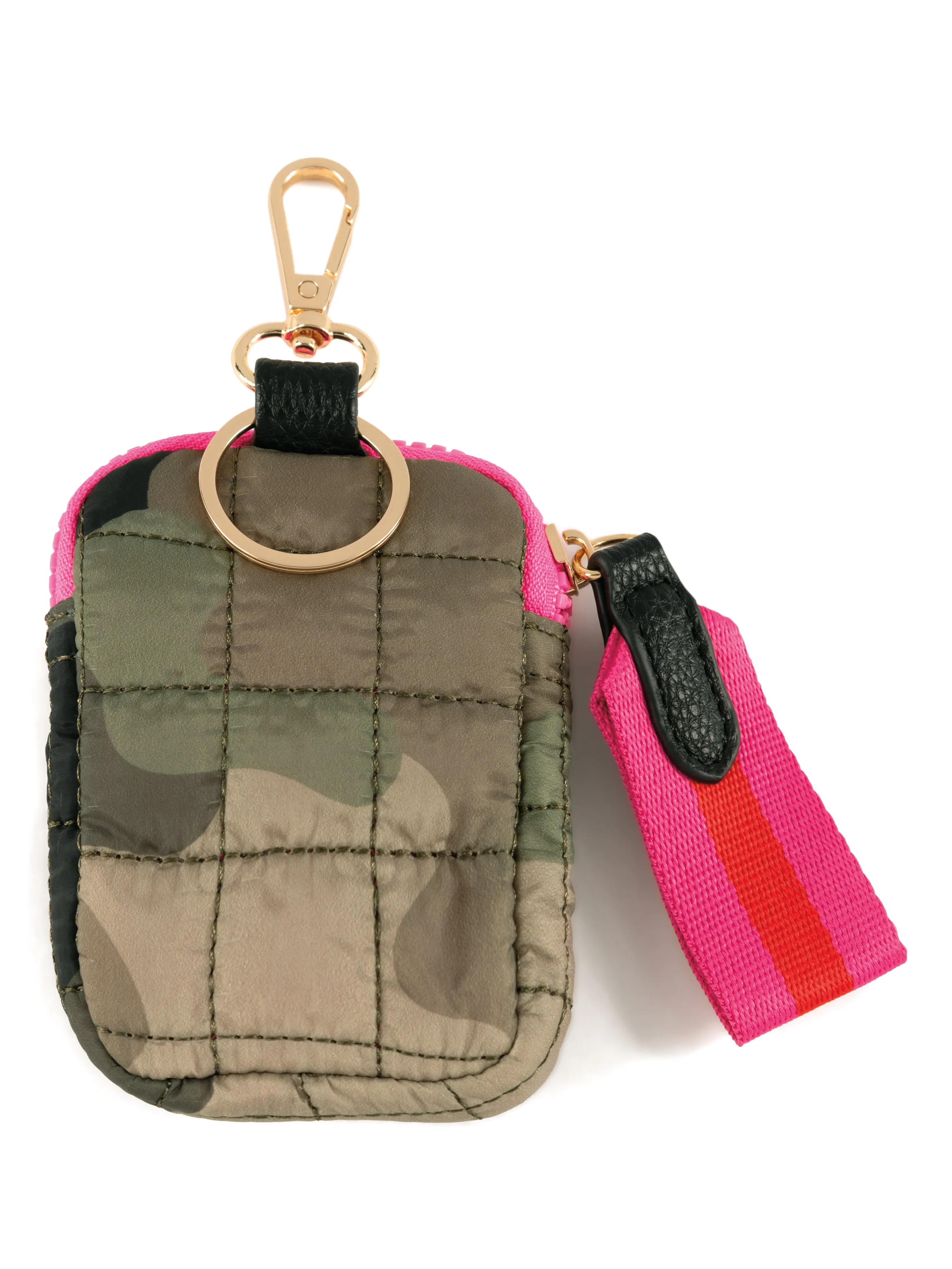 Shiraleah Ezra Quilted Nylon Clip-On Pouch, Camo