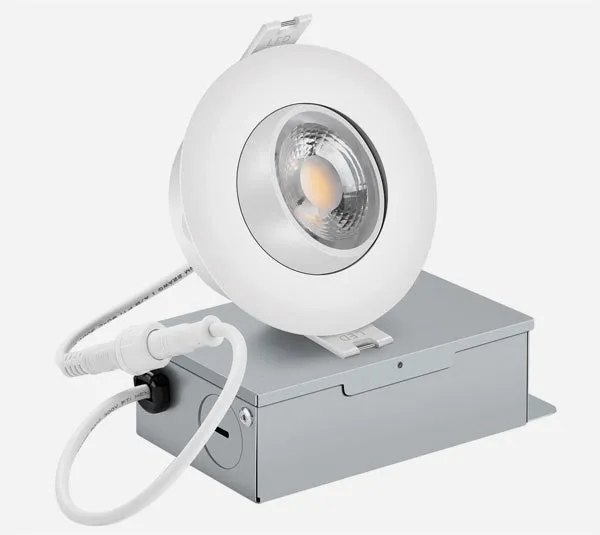 SLIM LED DOWNLIGHT 3, 8W 550LMN, GIMBLE, 5000K SATIN NICKEL, 360 DEGREE ROTATION