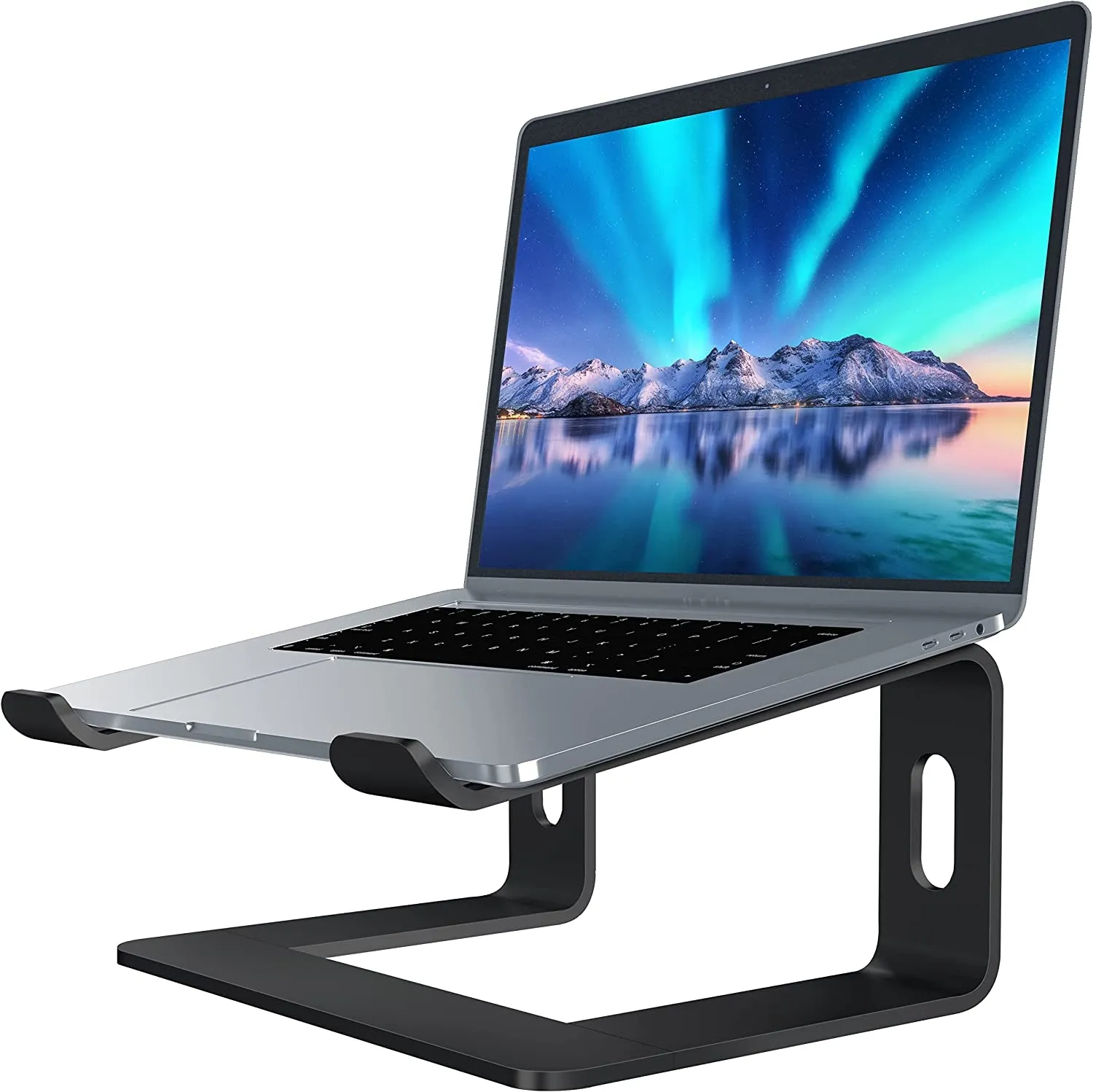 SOUNDANCE Laptop Stand, Aluminum Computer Riser, Ergonomic Laptops Elevator for Desk, Metal Holder Compatible with 10 to 15.6 Inches Notebook Computer, Purple