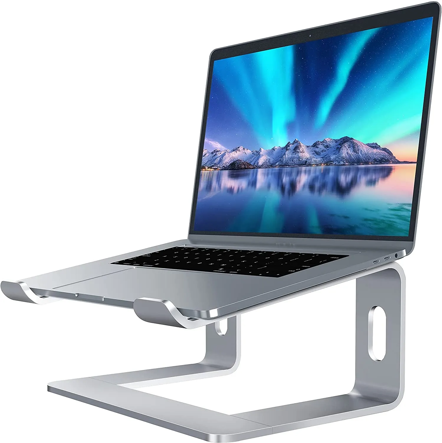 SOUNDANCE Laptop Stand, Aluminum Computer Riser, Ergonomic Laptops Elevator for Desk, Metal Holder Compatible with 10 to 15.6 Inches Notebook Computer, Purple