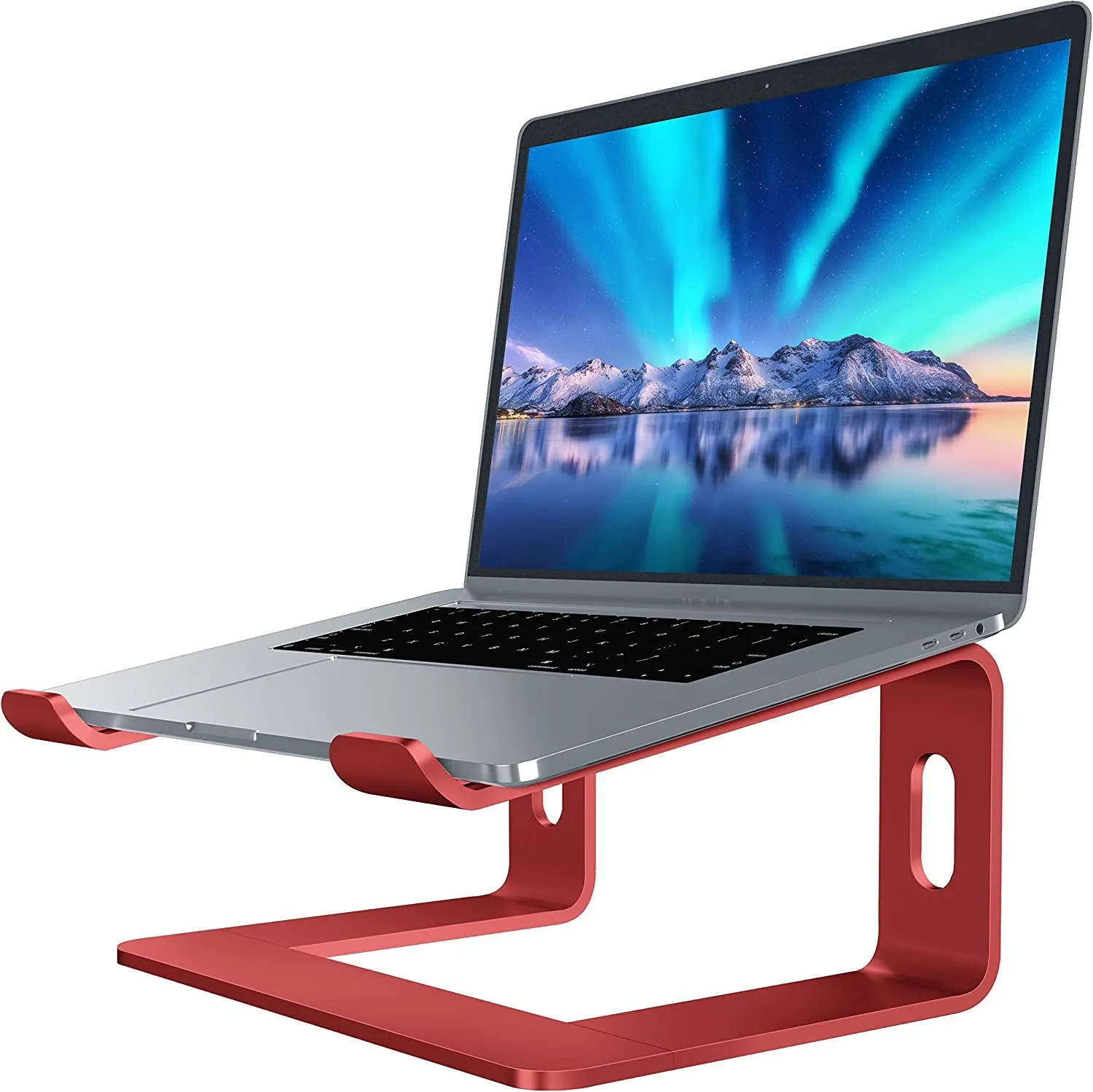 SOUNDANCE Laptop Stand, Aluminum Computer Riser, Ergonomic Laptops Elevator for Desk, Metal Holder Compatible with 10 to 15.6 Inches Notebook Computer, Purple