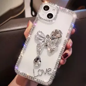 Sparkle Shell Diamond Bow iPhone Case