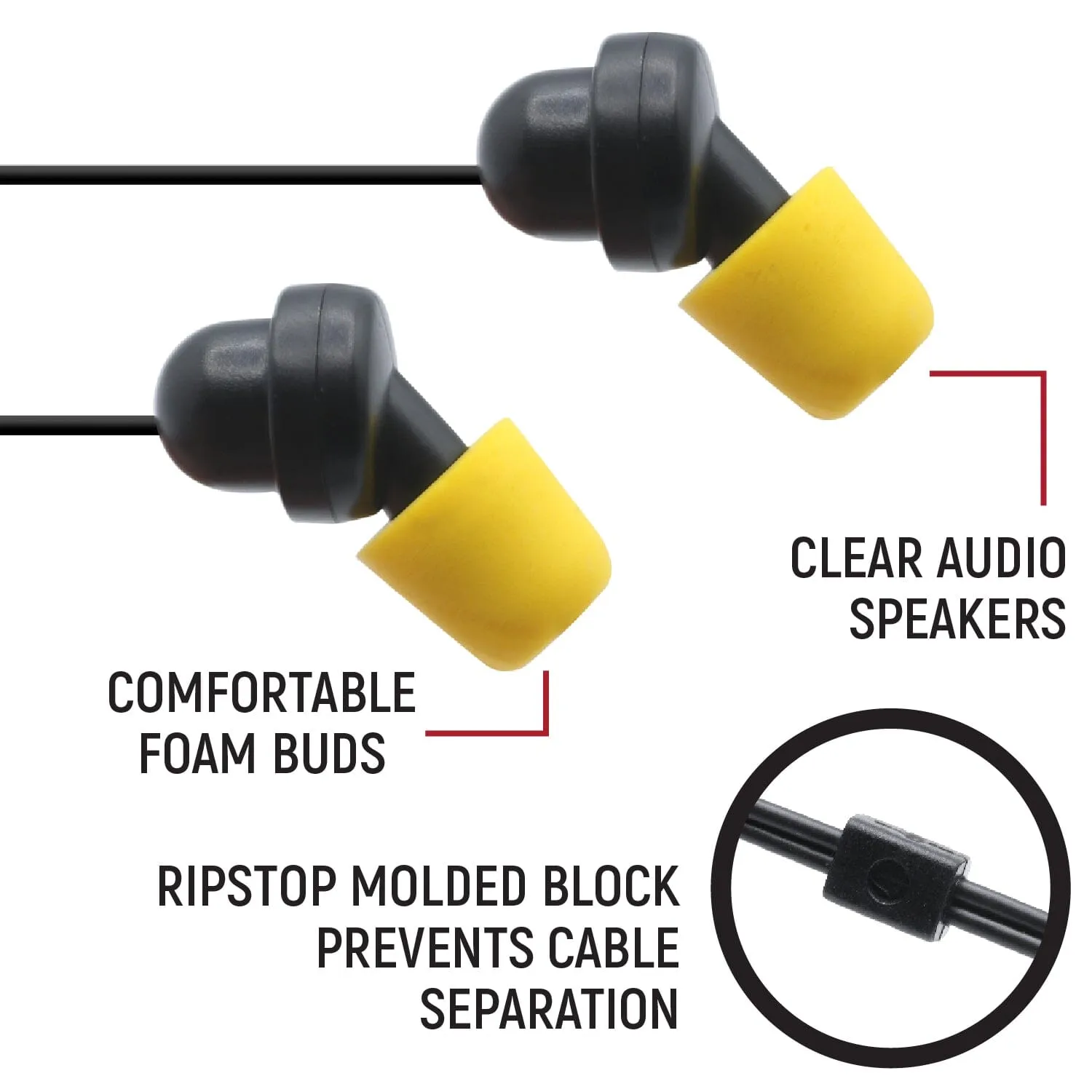 Sportsman Foam Earbud Speakers - Mono and Stereo