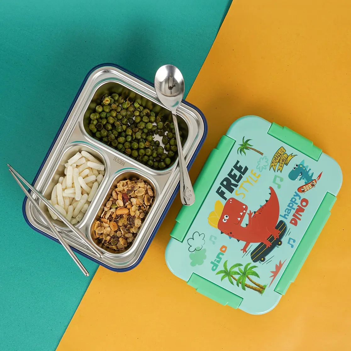 Starlight 100% Spill-Proof 3 Compartment Lunch Box