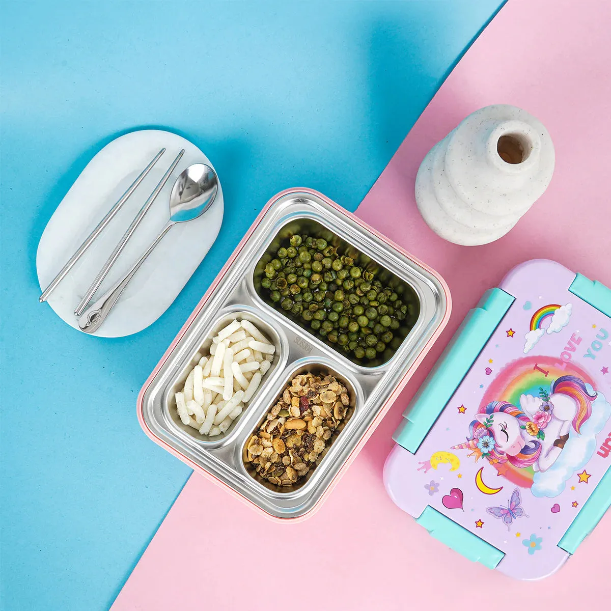 Starlight 100% Spill-Proof 3 Compartment Lunch Box