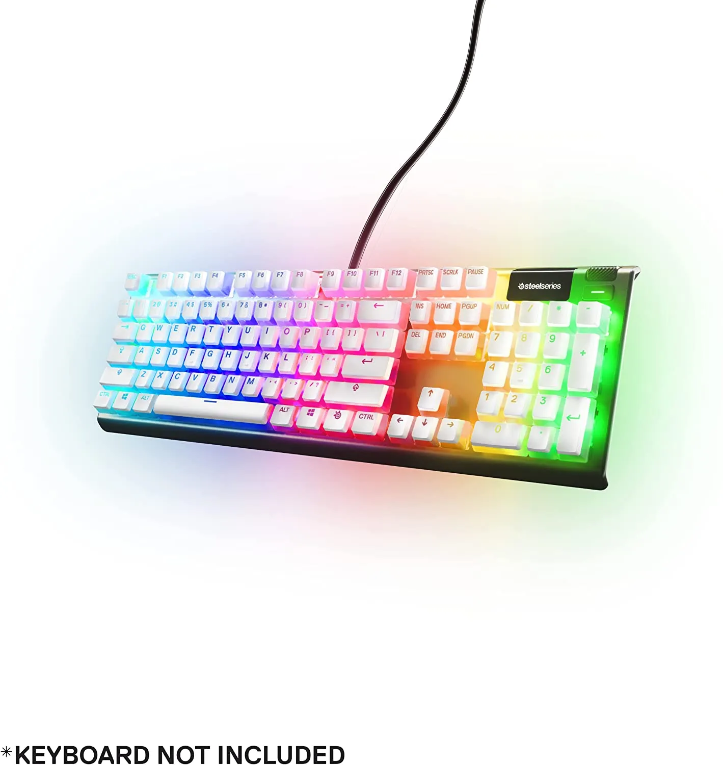 SteelSeries Keyboard PRISMCAPS - Double Shot Pudding-Style Keycaps - Durable PBT Thermoplastic - Compatible with a Wide Range of Mechanical Keyboards - White