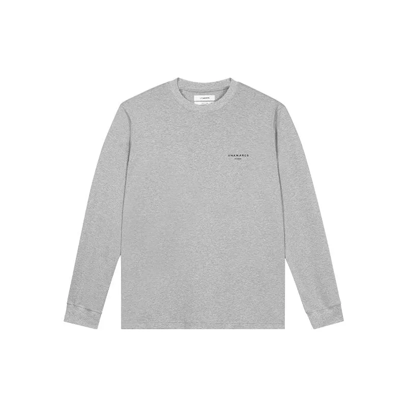 Stereoscopic Toothbrush Logo Long Sleeve T-shirt In Gray