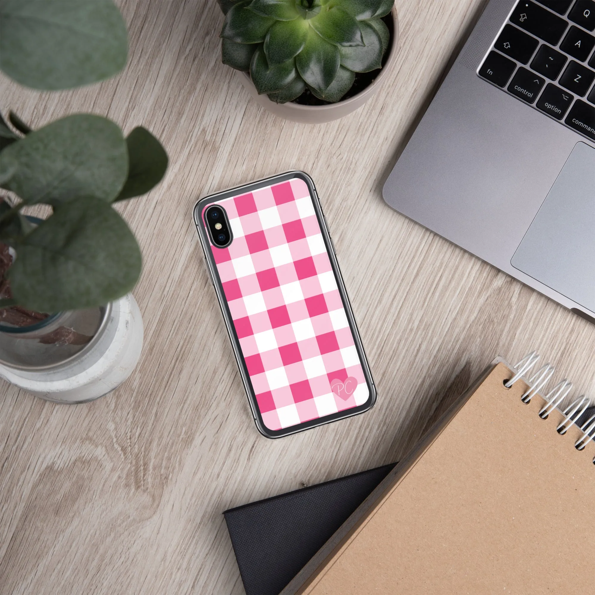 Sunday Afternoon Pink Gingham Print  iPhone Case | Pinup Couture