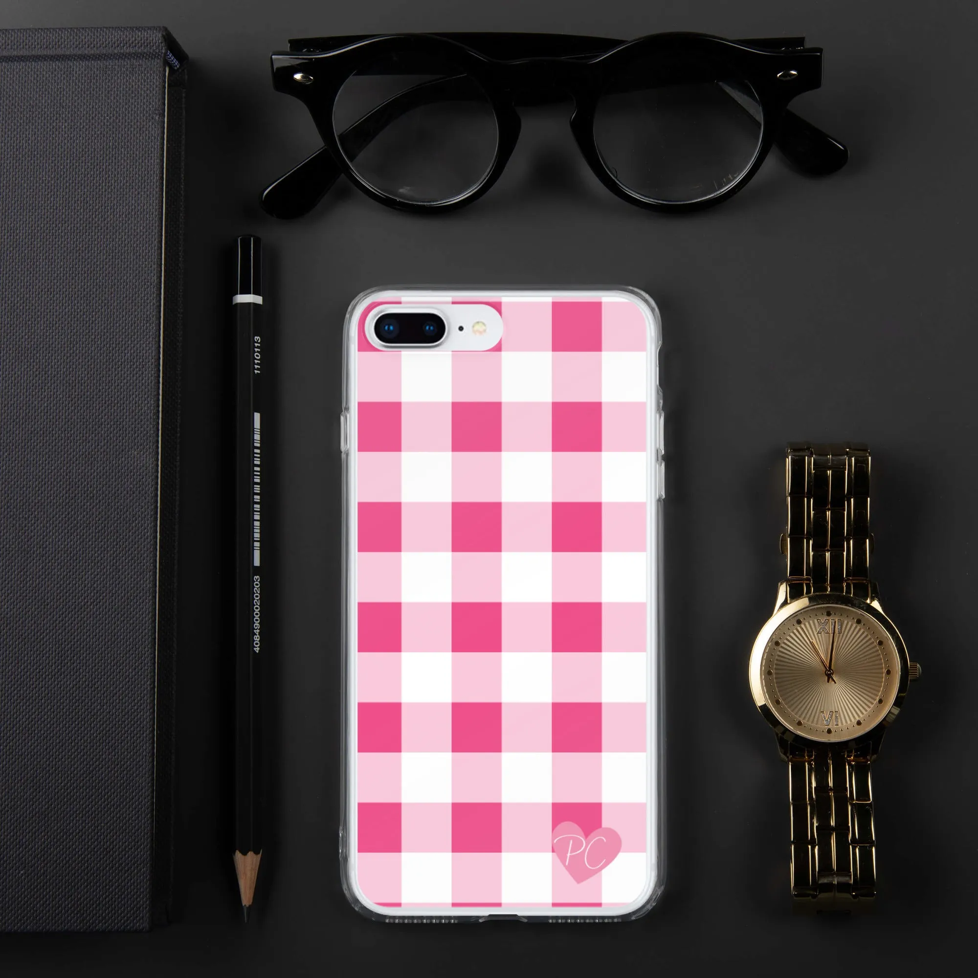 Sunday Afternoon Pink Gingham Print  iPhone Case | Pinup Couture