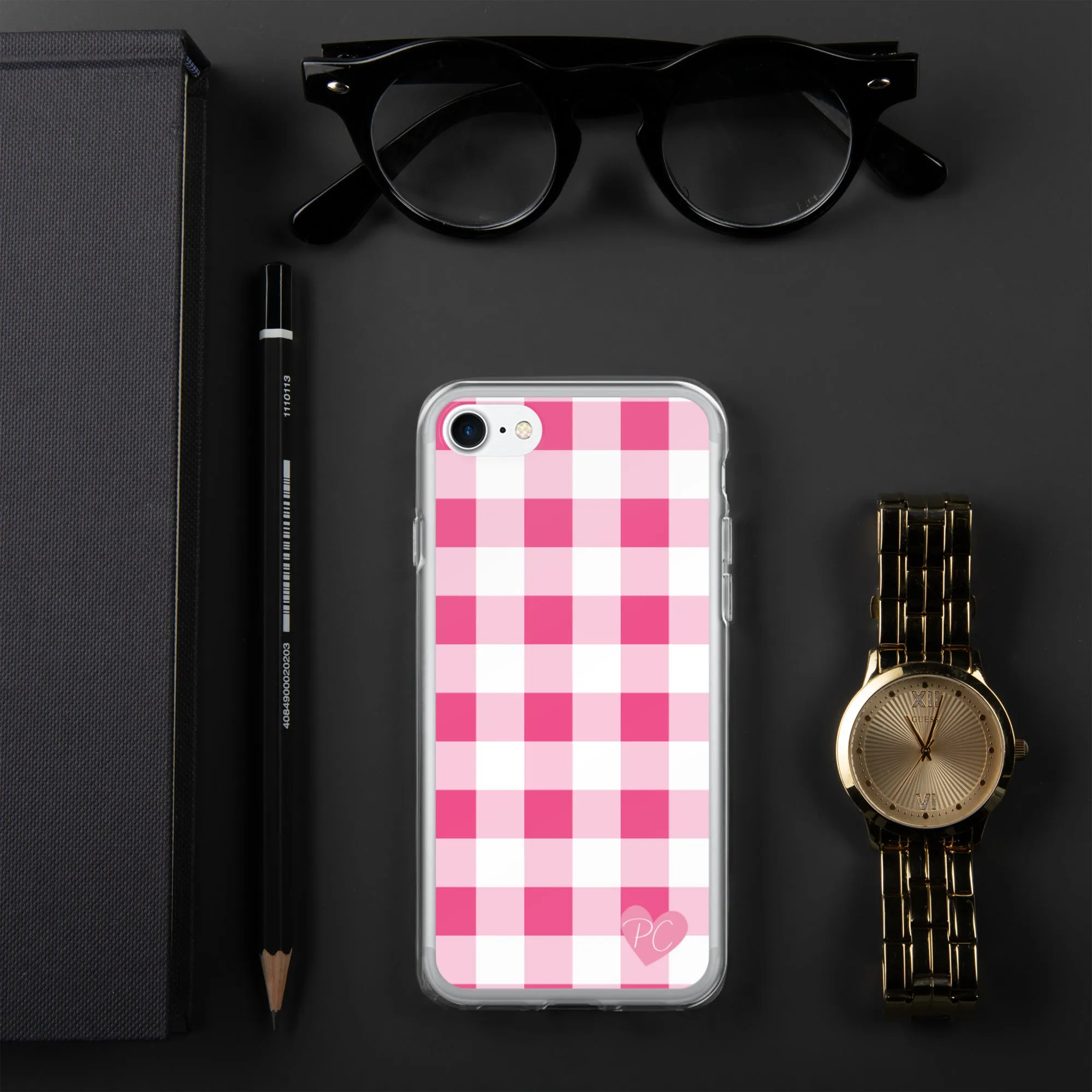 Sunday Afternoon Pink Gingham Print  iPhone Case | Pinup Couture