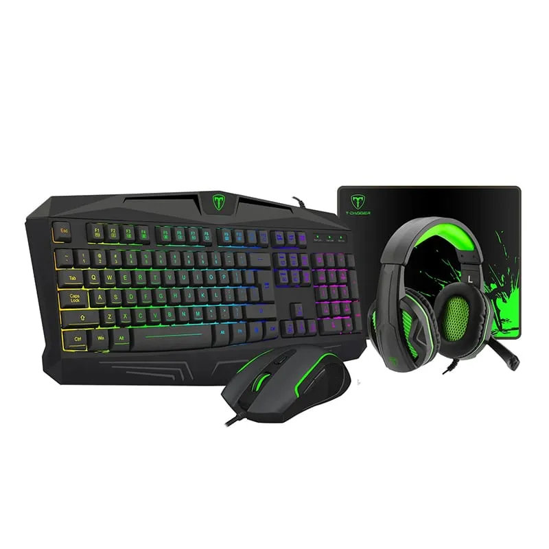 T-Dagger Legion 4In1 Gaming Combo - Black/Green