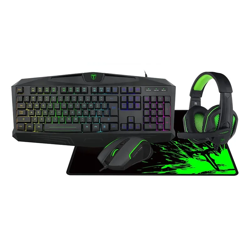 T-Dagger Legion 4In1 Gaming Combo - Black/Green