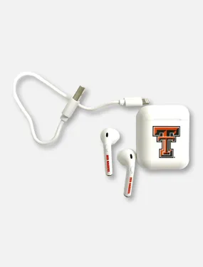 Texas Tech Red Raiders Double T Bluetooth Earbuds With Charging Case