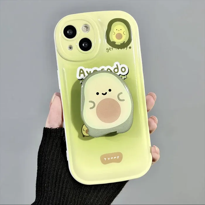 Toleet   Cartoon Green Avocado Phone Case