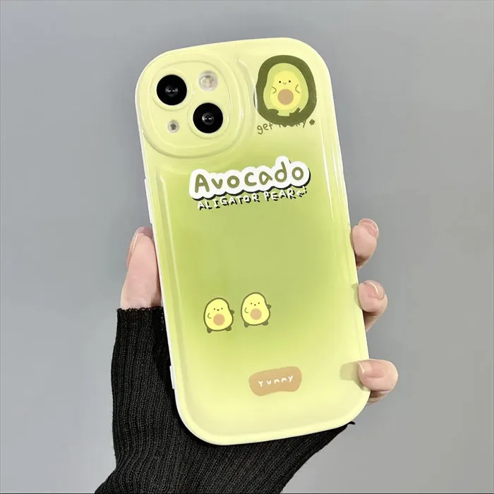 Toleet   Cartoon Green Avocado Phone Case