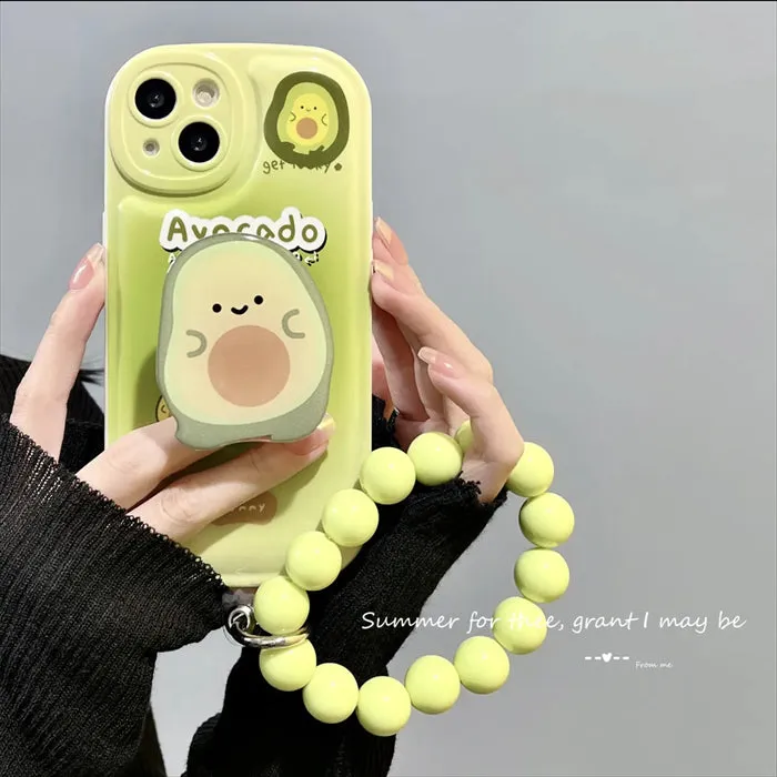 Toleet   Cartoon Green Avocado Phone Case