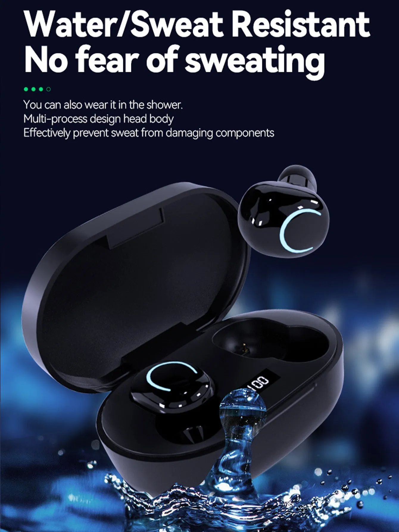 TWS Earphone Wireless 5.2 headphone Stereo Headset Mini Earbuds