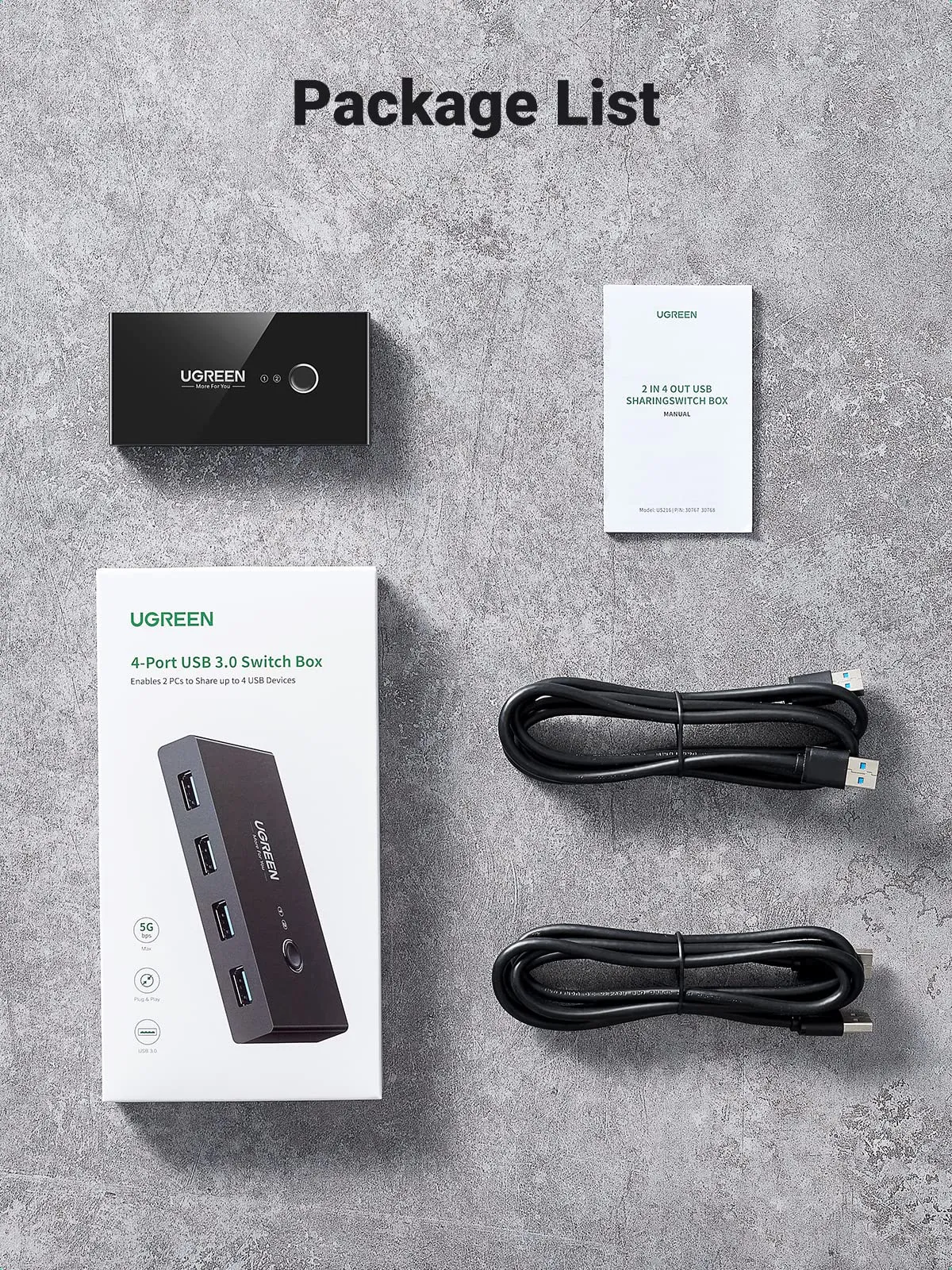 UGREEN USB 3.0 4-Port Switch