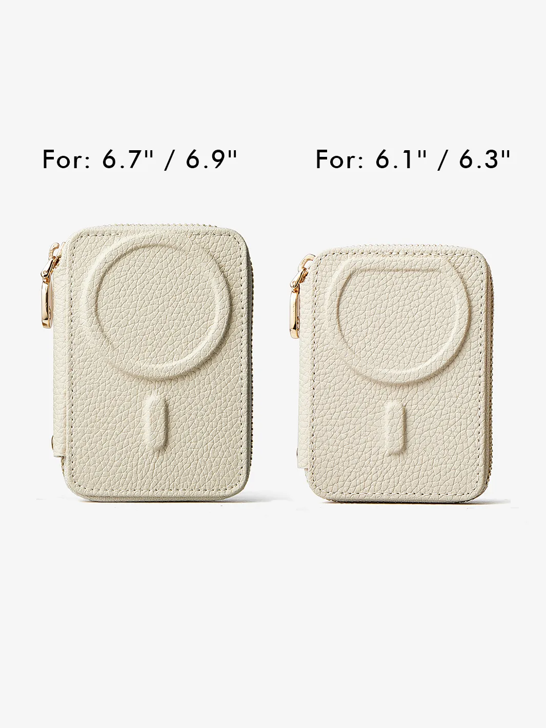 Unique Design Set- Bicolor Webbing Wireless Charging Crossbody Phone Case Round Pouch Set