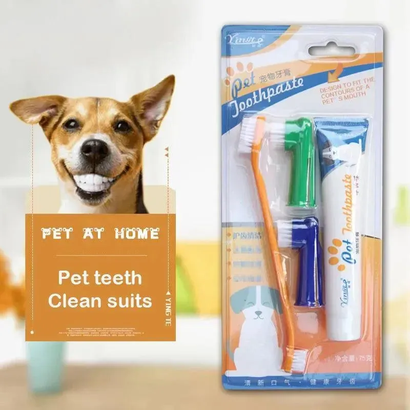 Vanilla Beef Pet Toothbrush Kit Cats Dogs