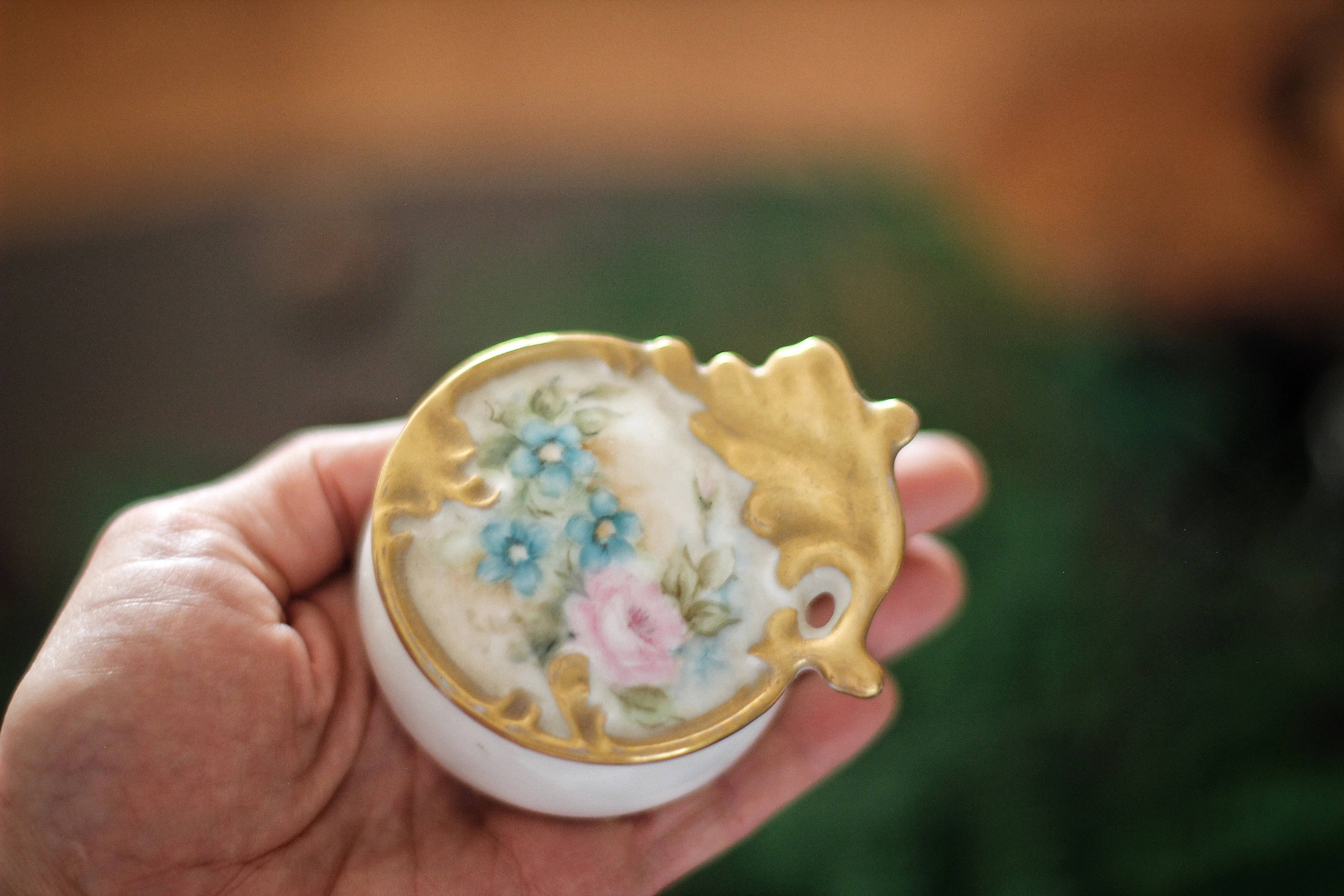 Vintage Floral Porcelain Trinket