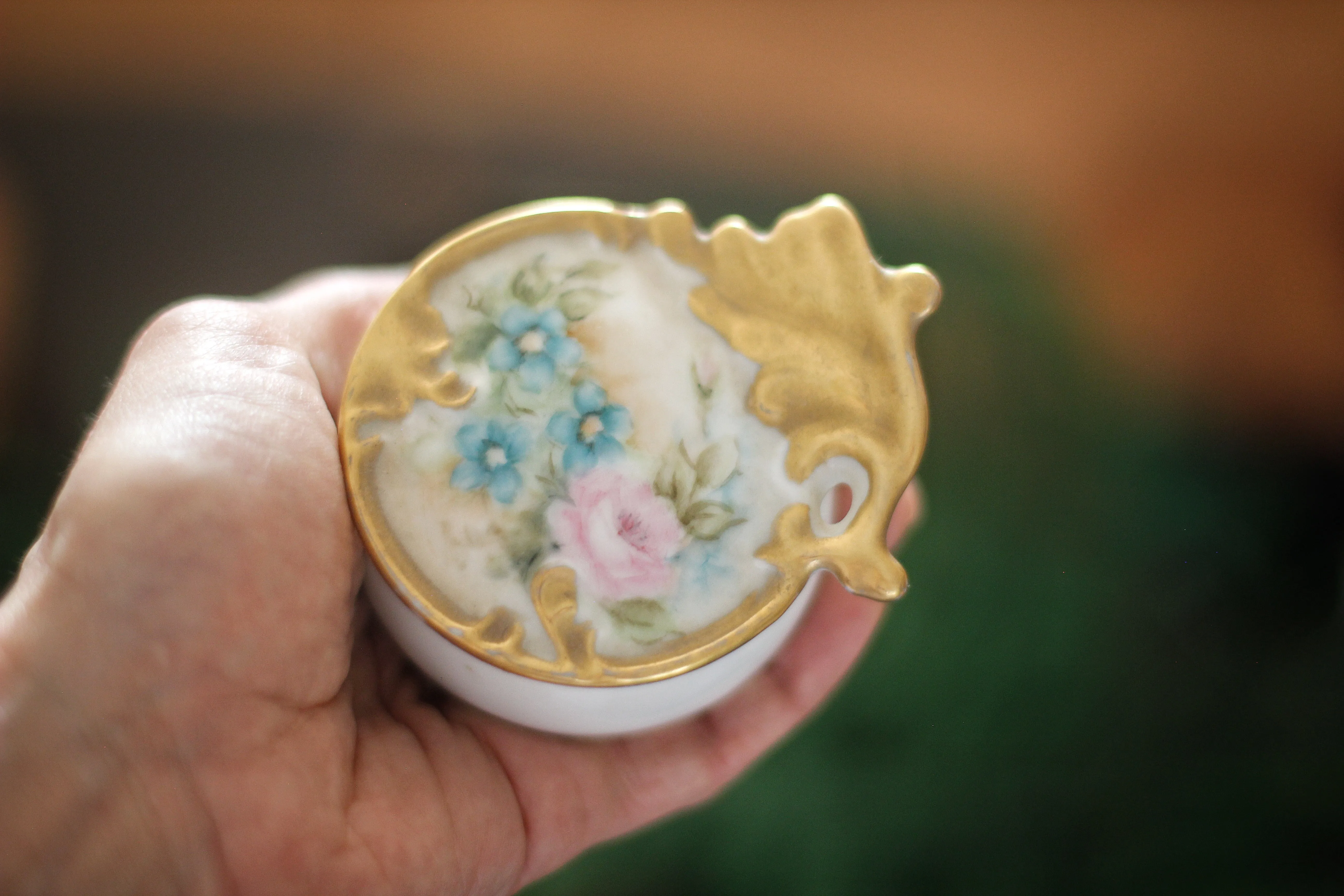 Vintage Floral Porcelain Trinket