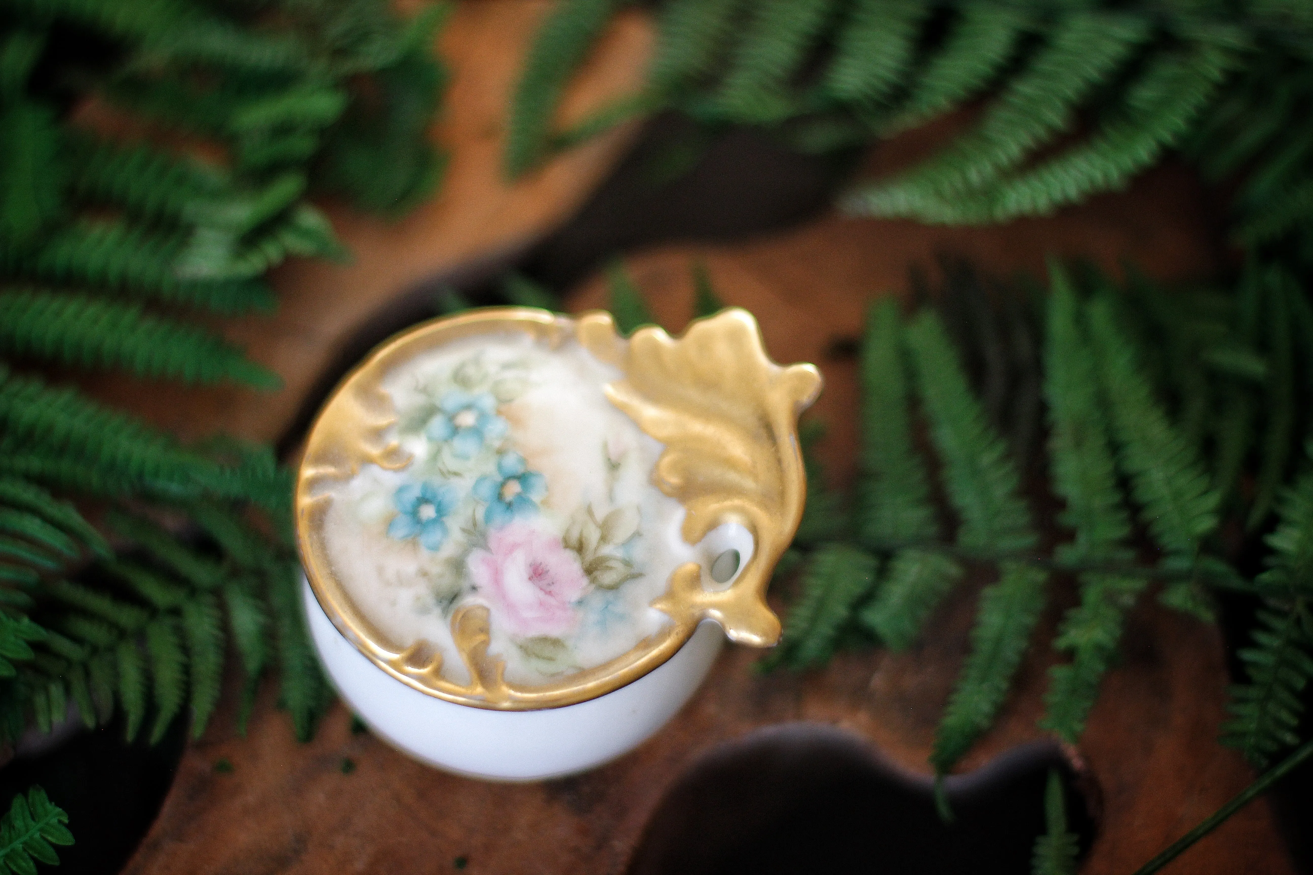 Vintage Floral Porcelain Trinket