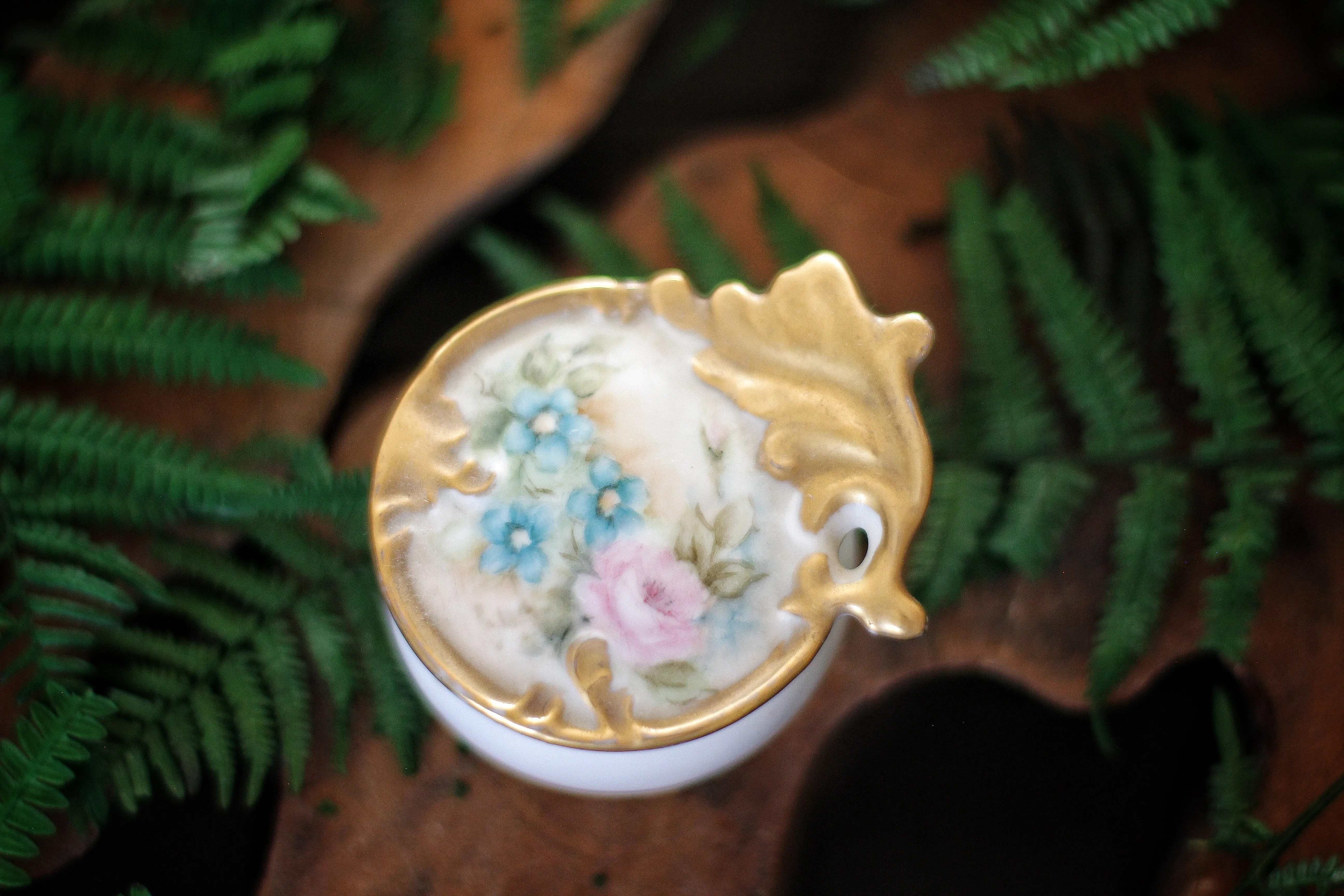 Vintage Floral Porcelain Trinket