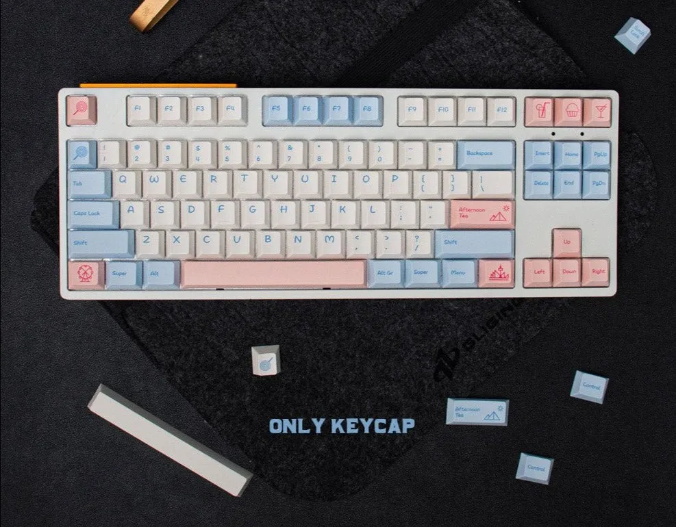 White keycaps set