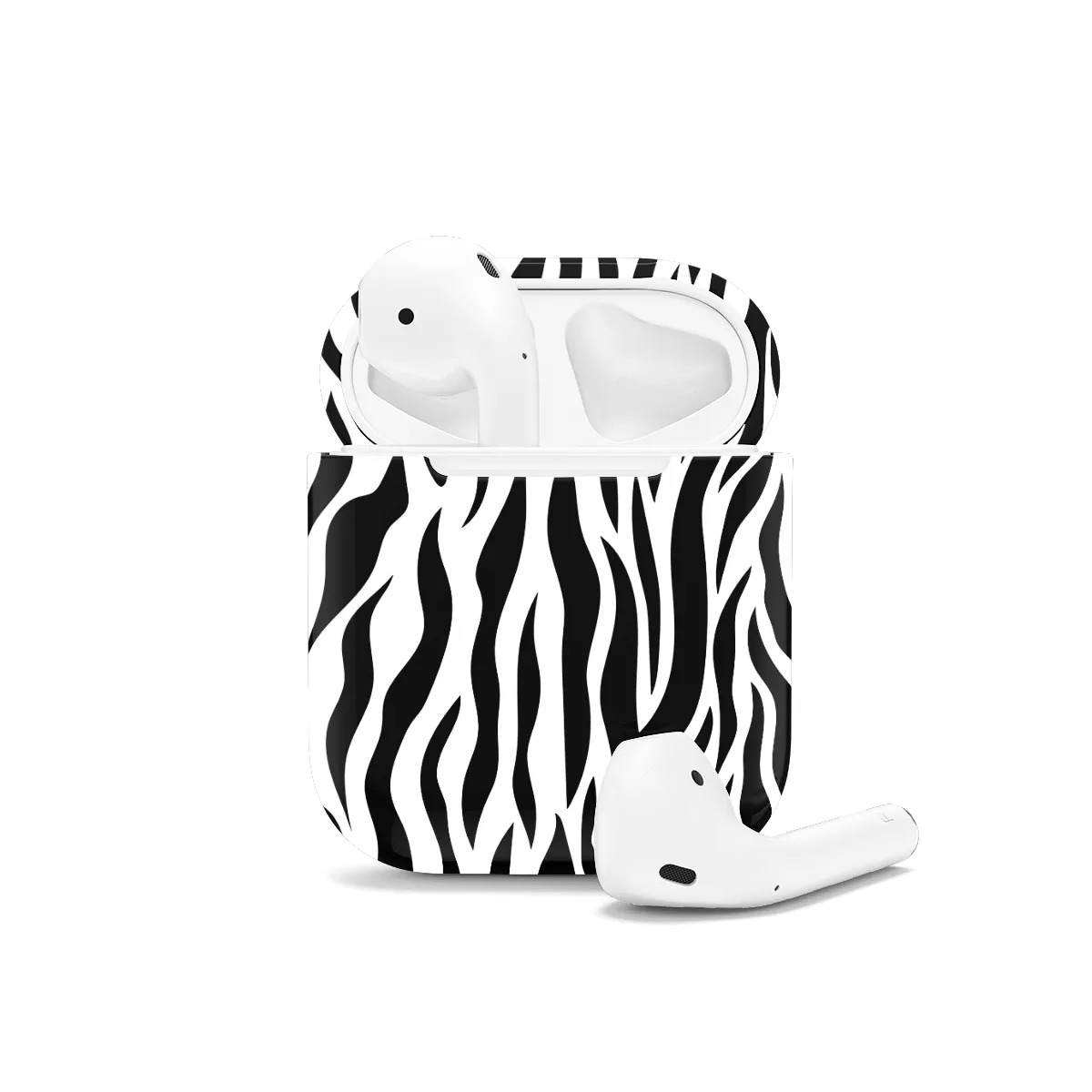 White Tiger Print Stripes AirPods Case AirPods Pro AirPods Pro 2 AirPods 3 AirPods 2 Glossy 1296