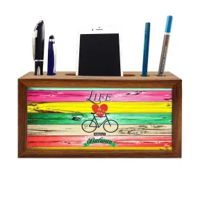 Wooden desk organizer  - Life Is All About Balance