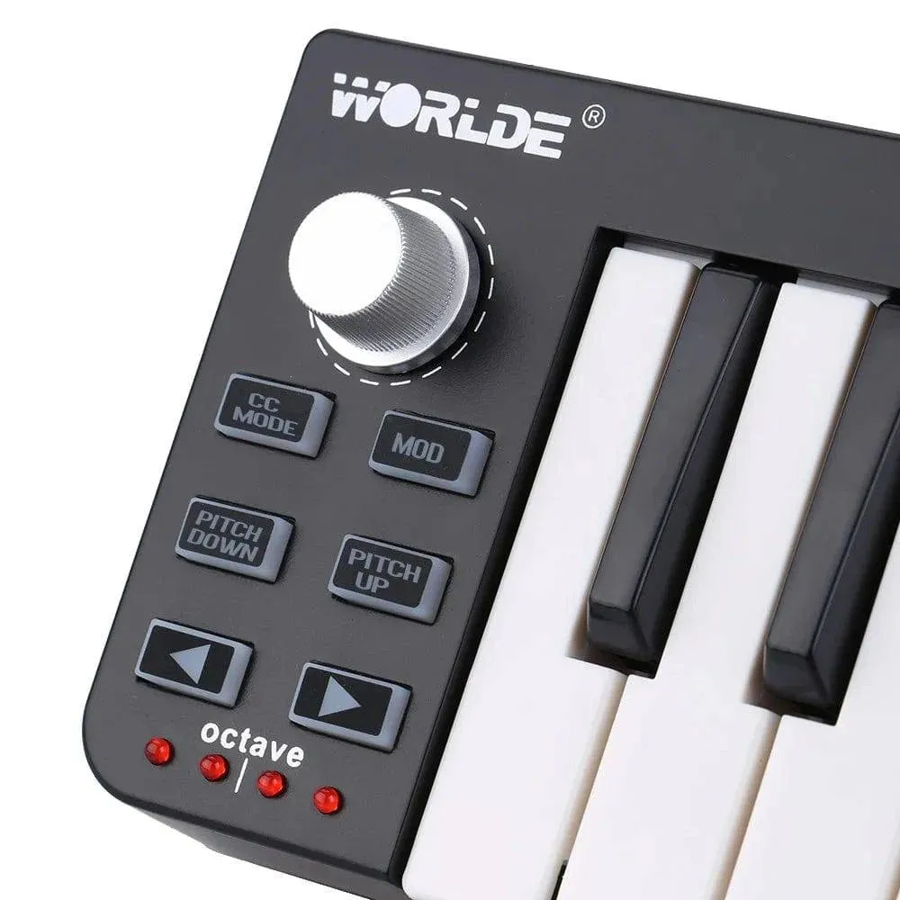 WORLDE Easykey.25 Portable Keyboard Mini 25-Key USB MIDI Controller Mini-keyboard Keys Keyboard Instrument